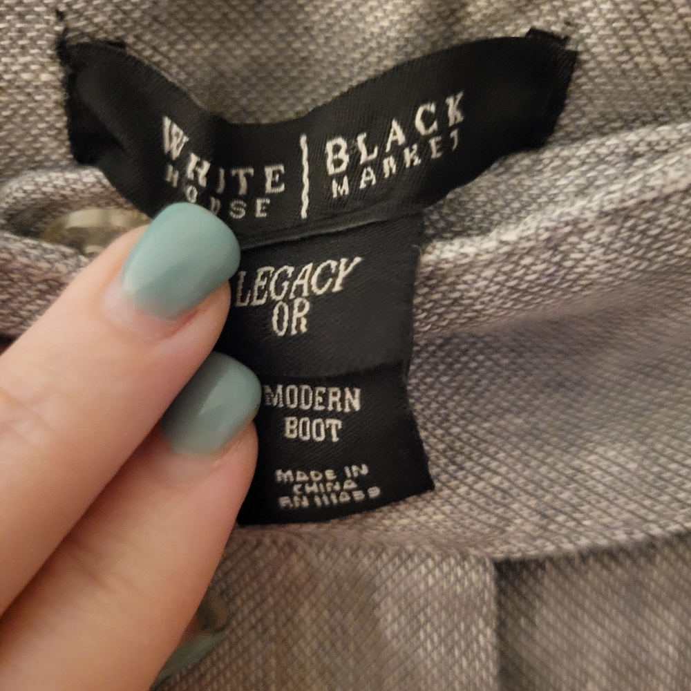 White House Black Market Gray and White Pants - Picture 4 of 5